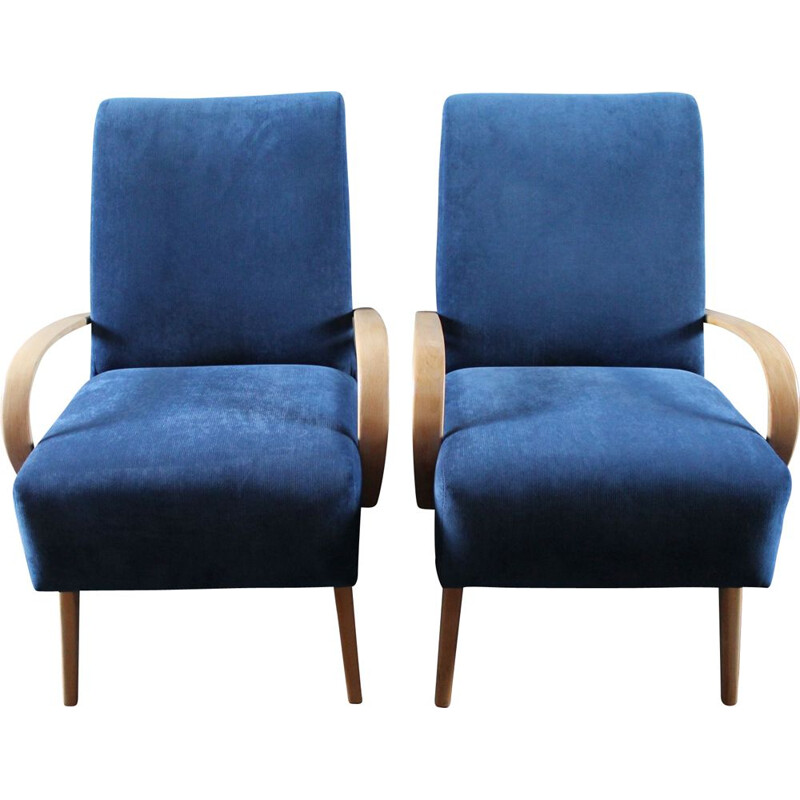 Vintage set van 2 jaroslav Smidek fauteuils voor TON 1960