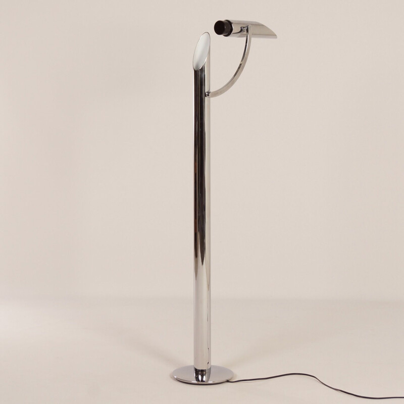 Vintage "Tharsis" floor lamp chrome plated by Fase, Madrid, 1970