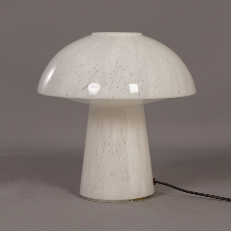 Lampe vintage champignon pour Glashàtte Limburg Leuchten en verre d'opale 1970