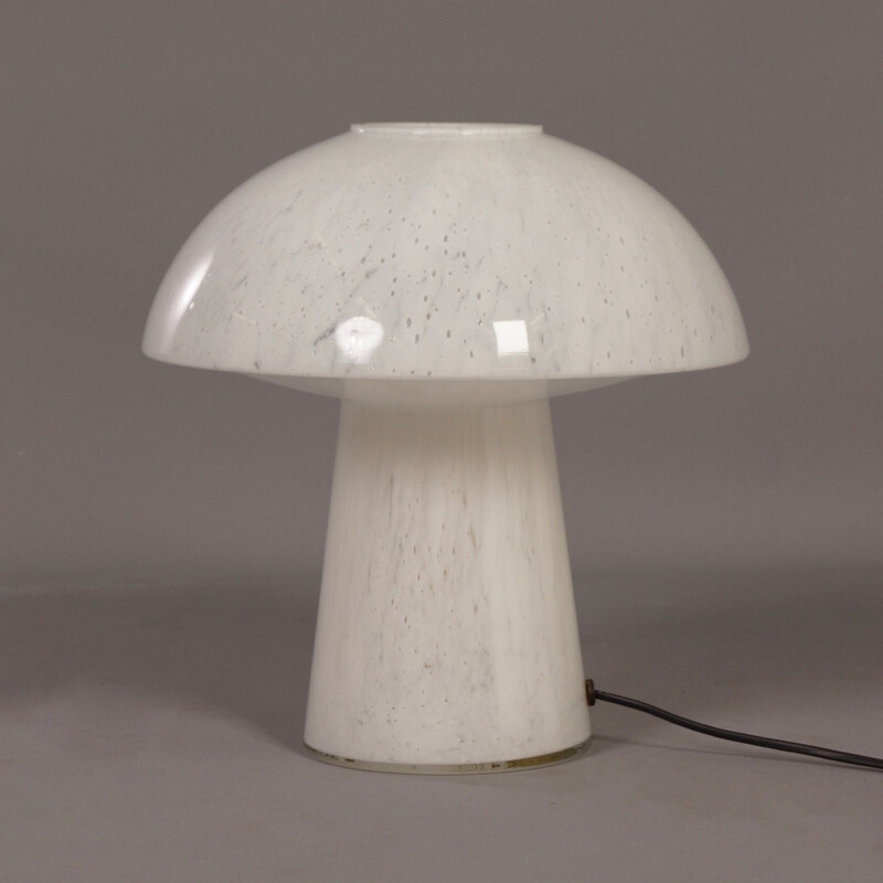 Vintage Mushroom lamp for Glashütte Limburg Leuchten in opal glass 1970s