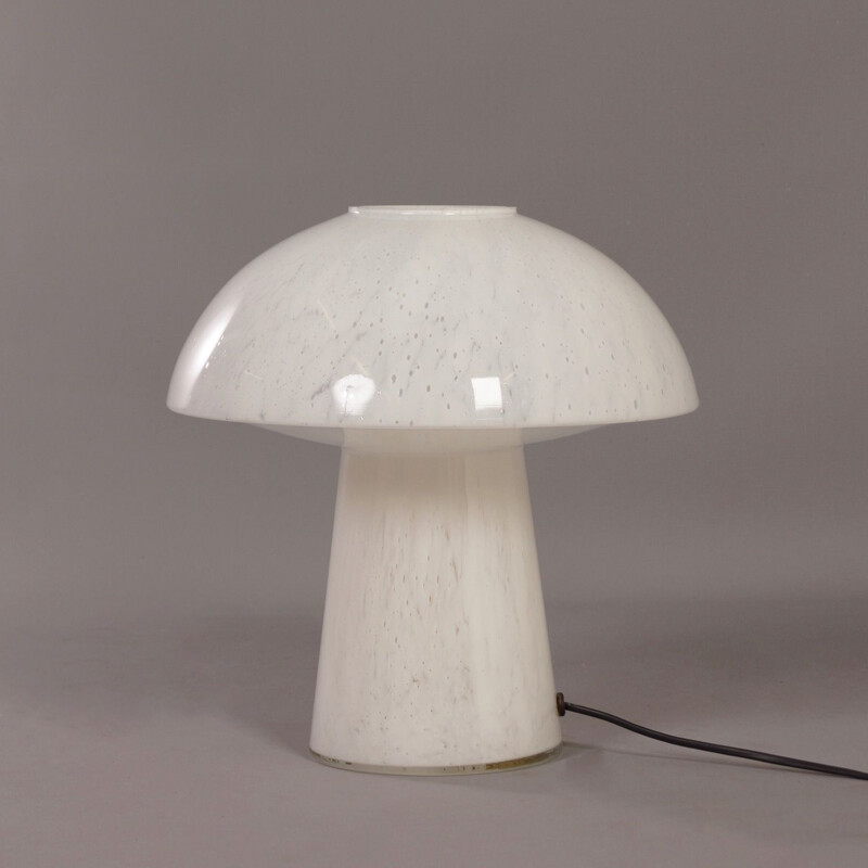 Vintage Mushroom lamp for Glashütte Limburg Leuchten in opal glass 1970s