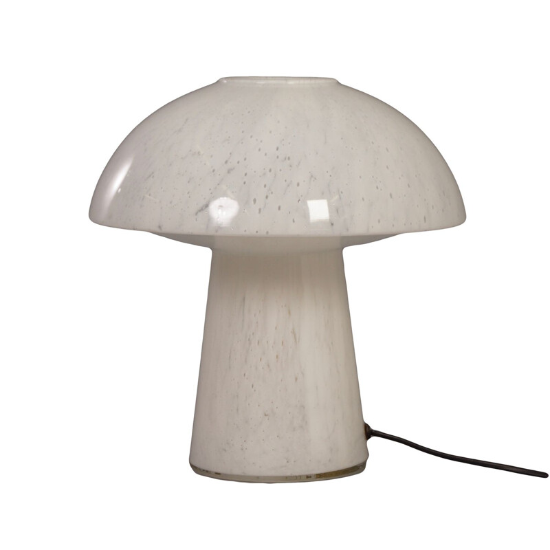 Vintage Mushroom lamp for Glashütte Limburg Leuchten in opal glass 1970s