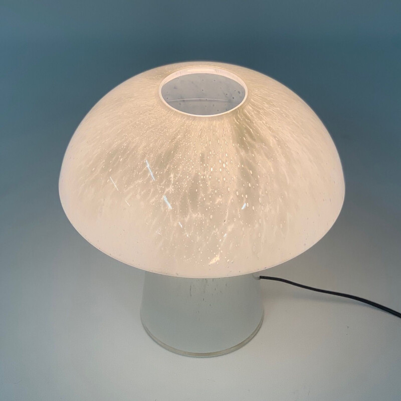 Vintage Mushroom lamp for Glashütte Limburg Leuchten in opal glass 1970s