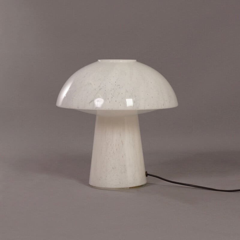 Vintage Mushroom lamp for Glashütte Limburg Leuchten in opal glass 1970s