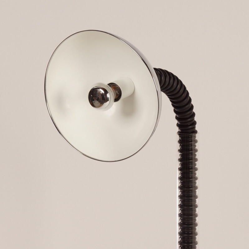 Vintage floor lamp for Cosack with flexible arm in metal and perspex 1970s