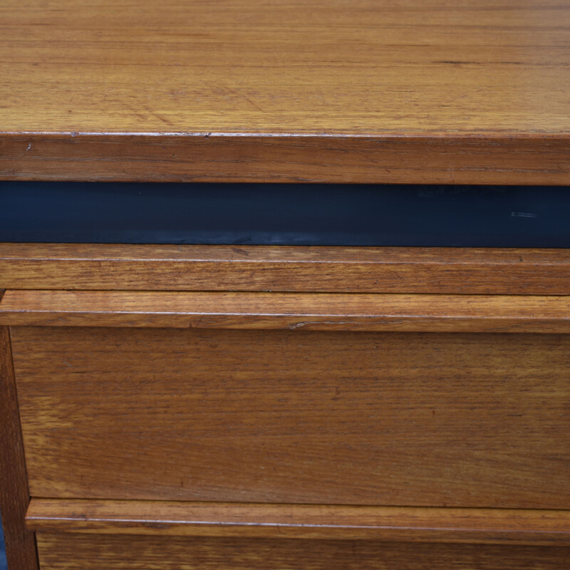 Vintage scandinavian desk in teakwood and metal 1970s