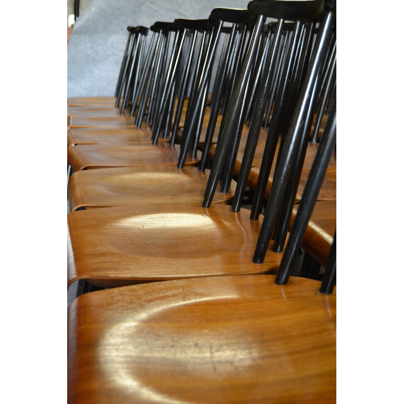 Set of 6 Fanett dining chairs, Illmari TAPIOVAARA - 1960s