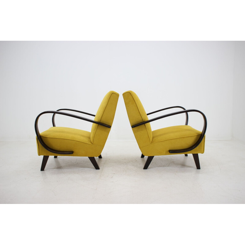 Paire de fauteuils vintage Jindrich Halabala 1950s 