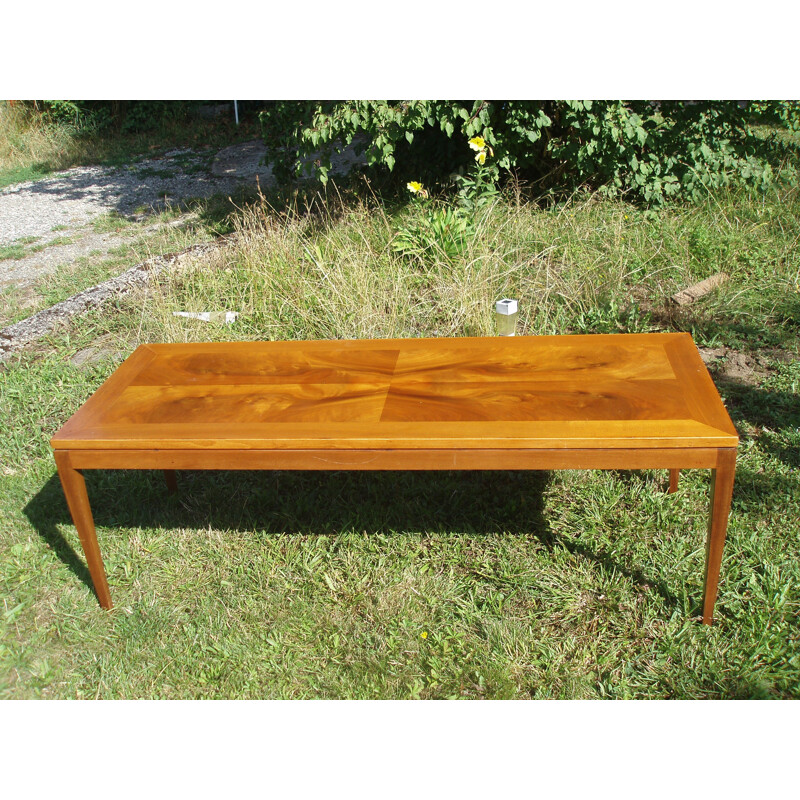 Vintage coffee table mahogany France 1970s