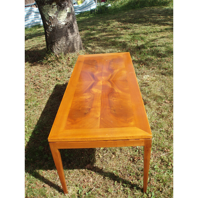 Vintage coffee table mahogany France 1970s