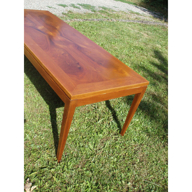 Vintage coffee table mahogany France 1970s