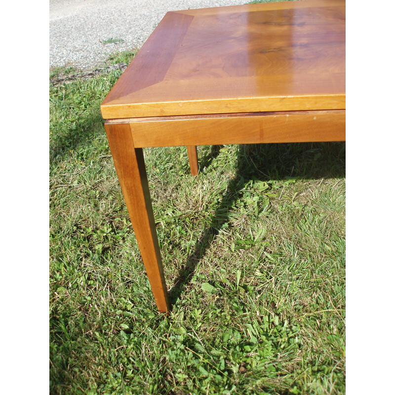 Vintage coffee table mahogany France 1970s