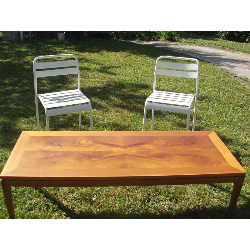 Vintage coffee table mahogany France 1970s