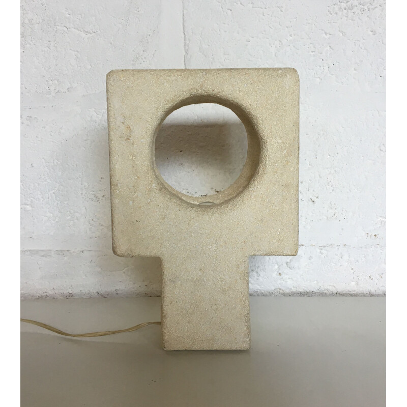 Vintage stone lamp by Albert Tormos, 70s