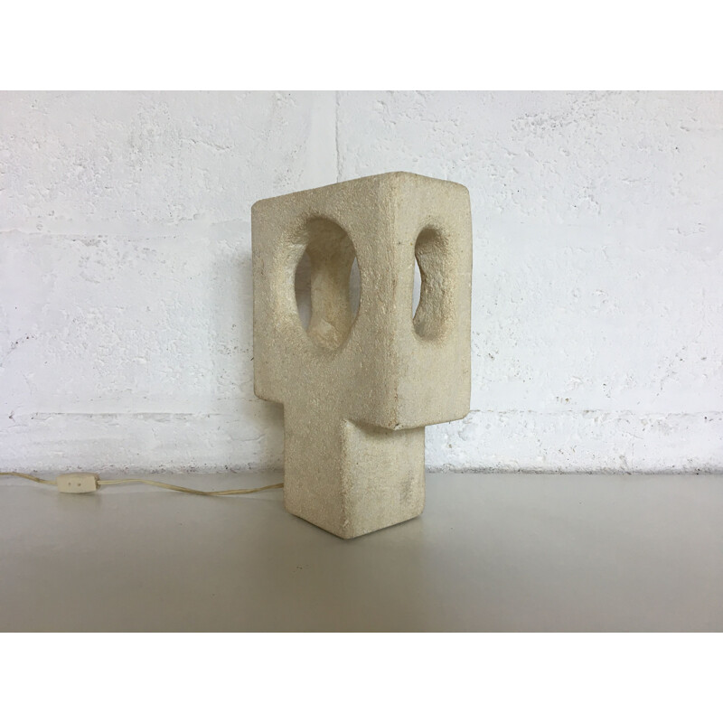 Vintage stone lamp by Albert Tormos, 70s