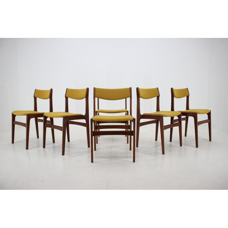 Ensemble de 6 chaises vintage en teck 1960 