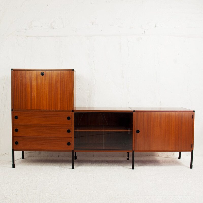 Minvielle sideboard in mahogany veneer, A.R.P. (MOTTE, MORTIER and GUARICHE) - 1960s