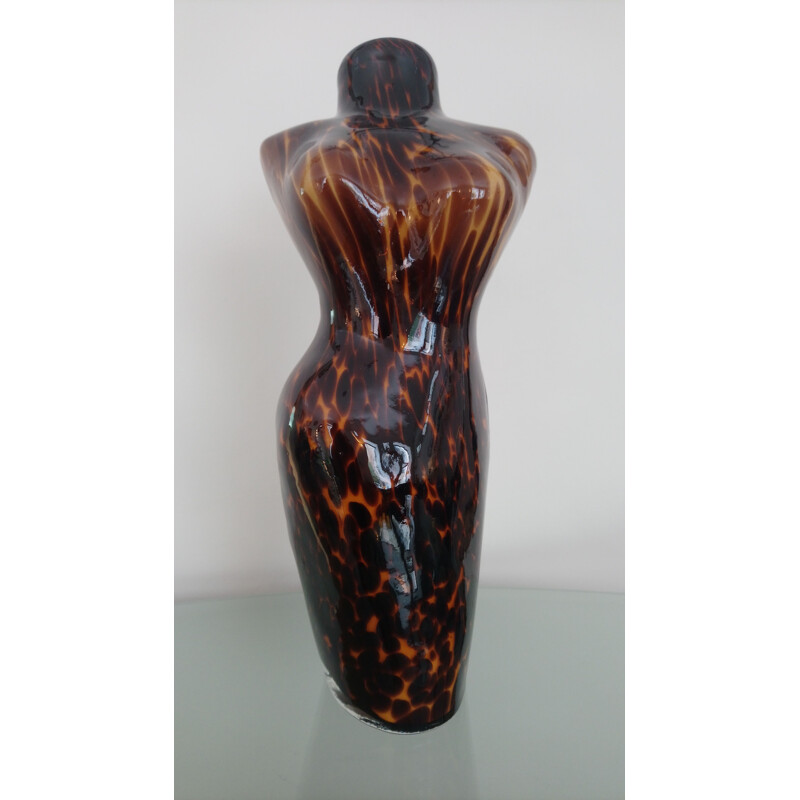 Vintage feminine bust vase in Murano glass 1960