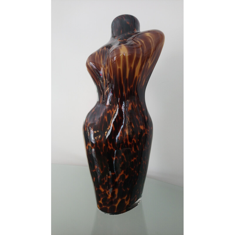 Vintage feminine bust vase in Murano glass 1960