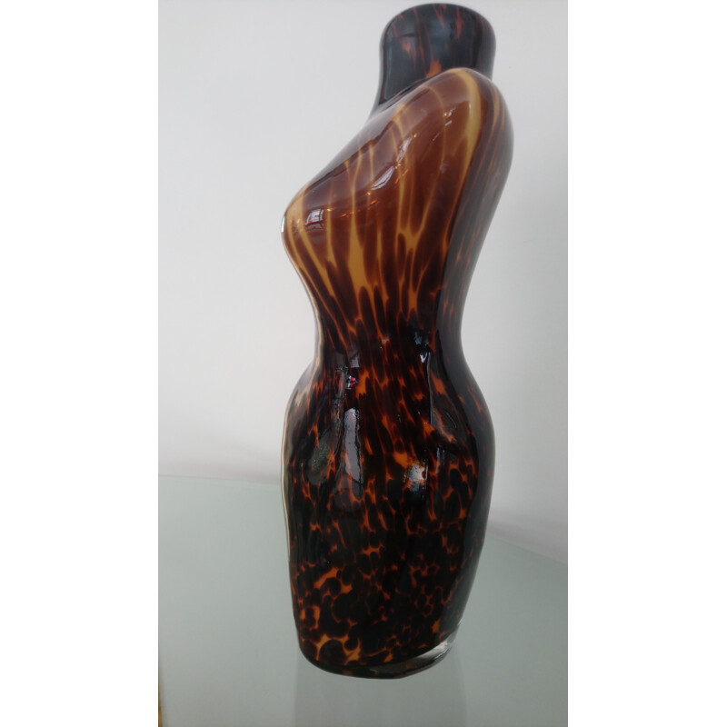 Vintage feminine bust vase in Murano glass 1960