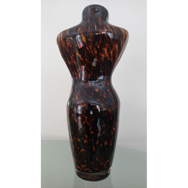 Vintage feminine bust vase in Murano glass 1960