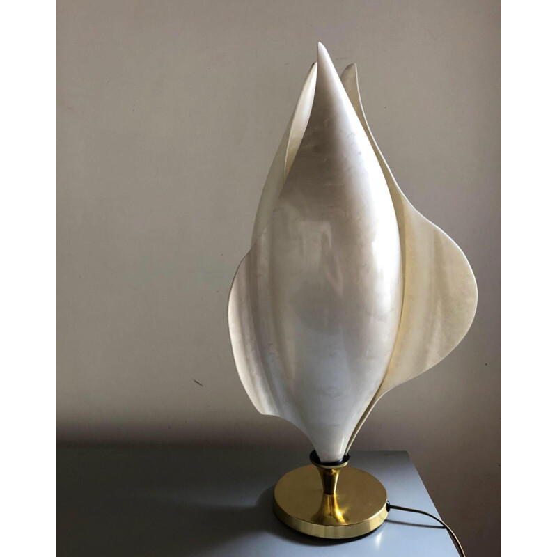Vintage shell lamp by the maison rougier 1980 