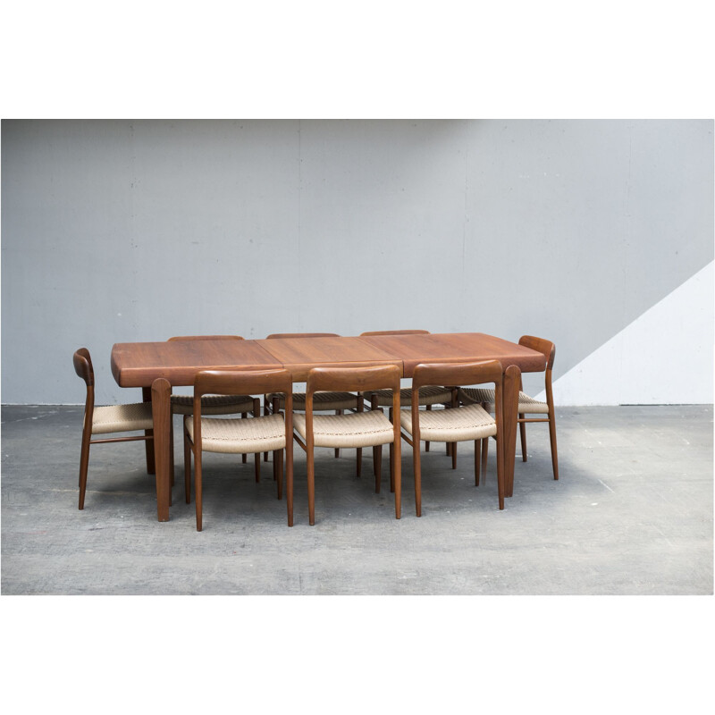 Table vintage scandinave en teck, Edvin A Johansonn pour Vamo Sonderborg