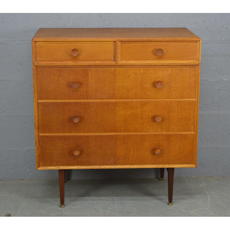 Vintage Oak Chest of Drawers by Meredew 1960