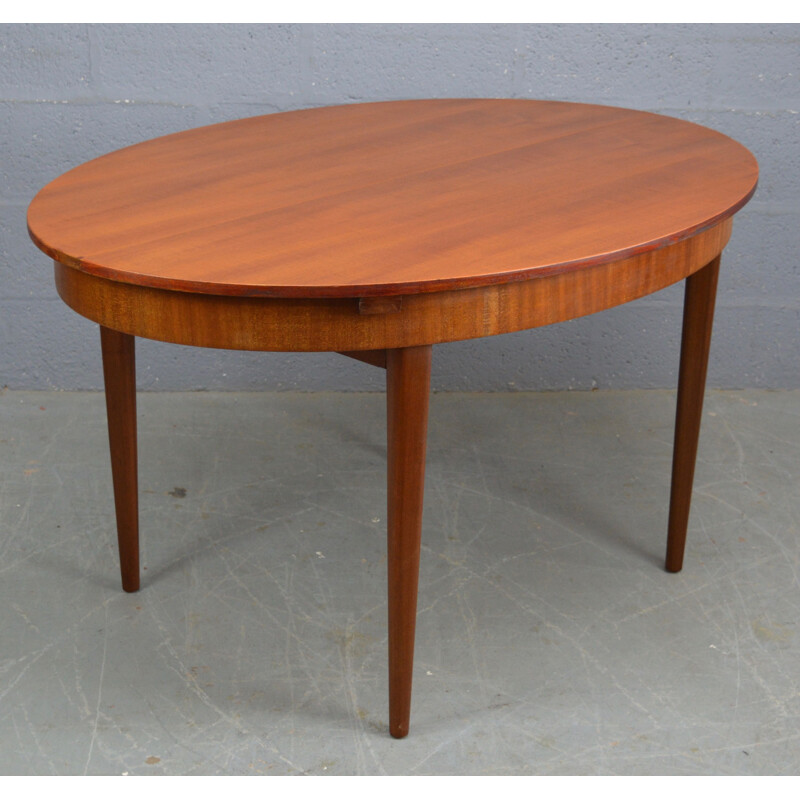 Vintage oval table in teak by Greaves and Thomas