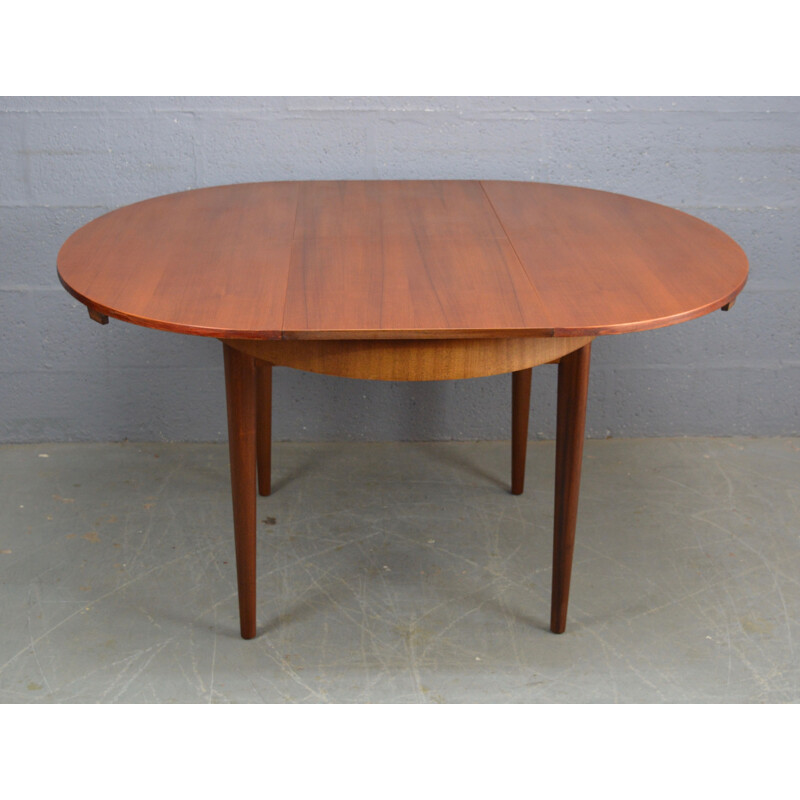 Vintage oval table in teak by Greaves and Thomas