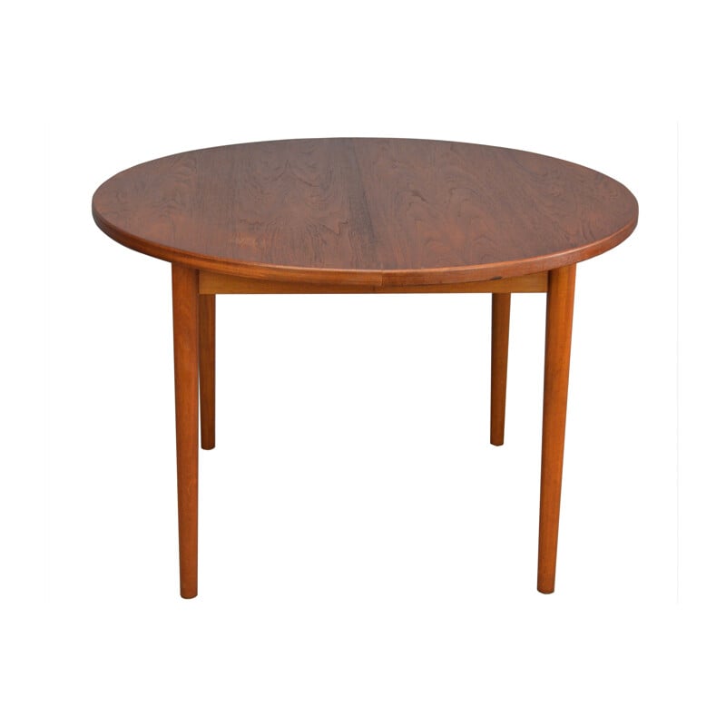 Vintage round table in teak by Nils Jonsson for Troeds