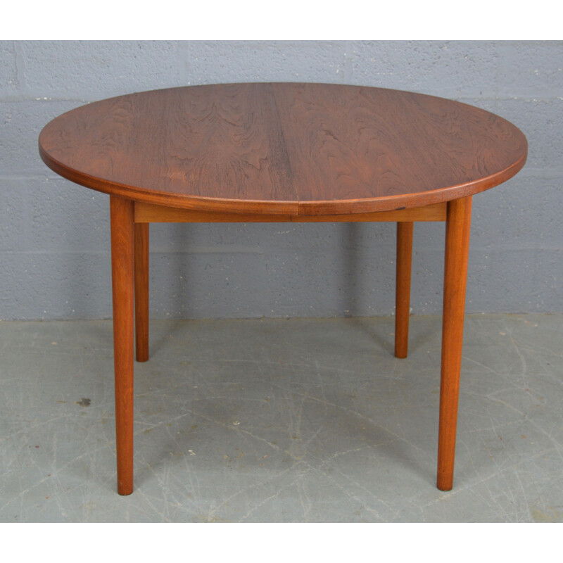 Vintage round table in teak by Nils Jonsson for Troeds