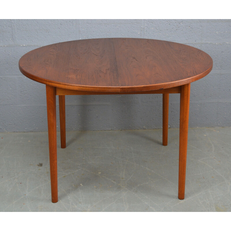 Vintage round table in teak by Nils Jonsson for Troeds