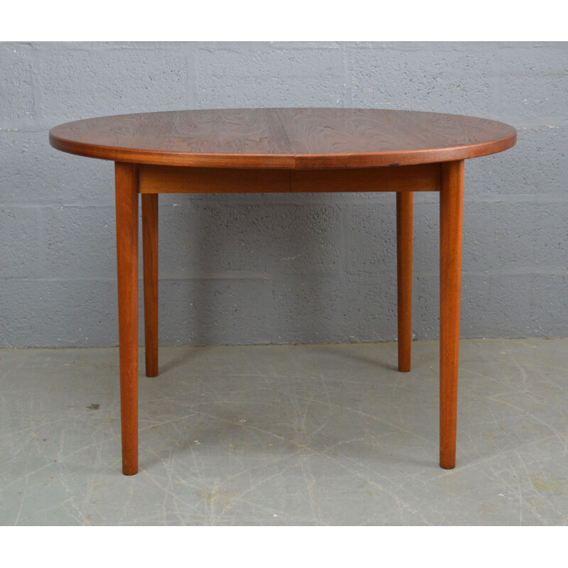 Vintage round table in teak by Nils Jonsson for Troeds