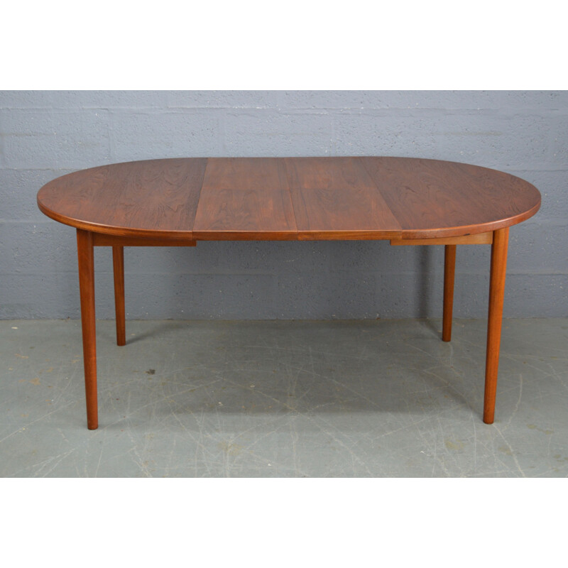 Vintage round table in teak by Nils Jonsson for Troeds