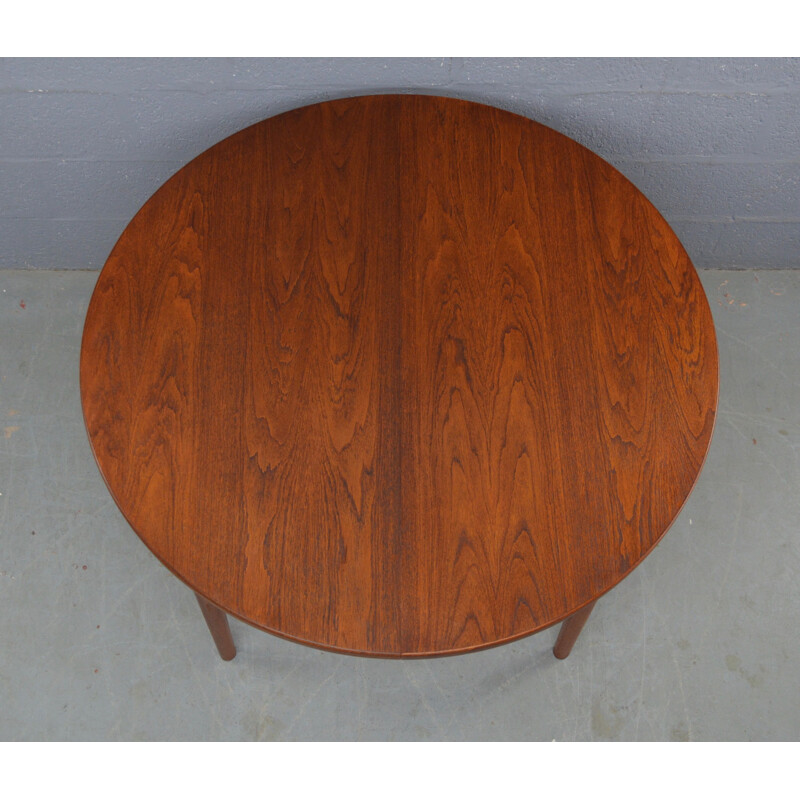 Vintage round table in teak by Nils Jonsson for Troeds