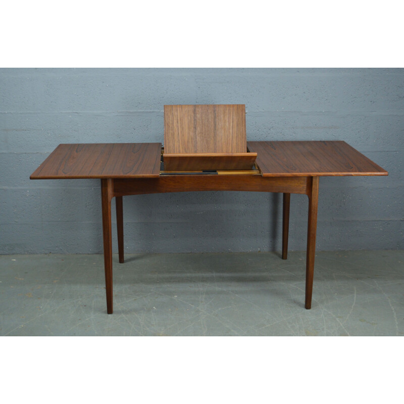 Vintage rectangular dining table in teak