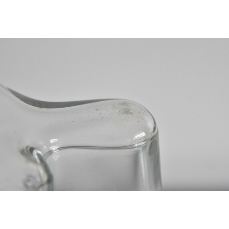 Vintage vase in transparent glass by Alvar Aalto