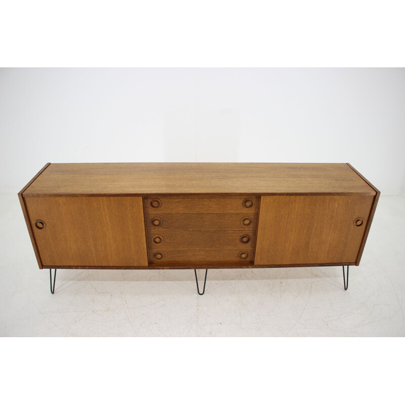 Vintage danish upcycled sideboard in oakwood 1960s