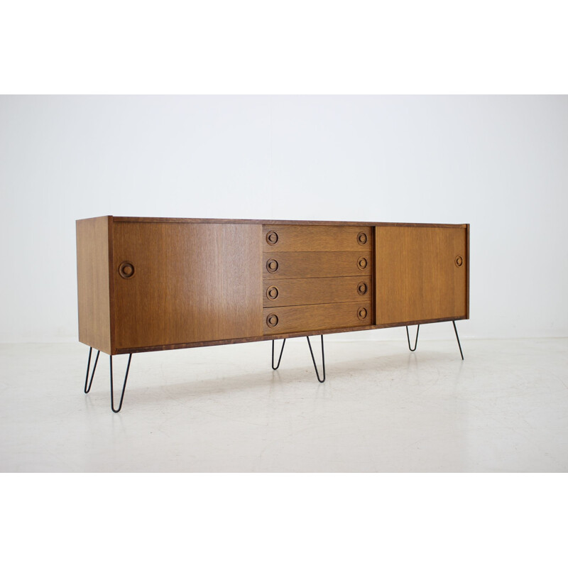 Vintage danish upcycled sideboard in oakwood 1960s