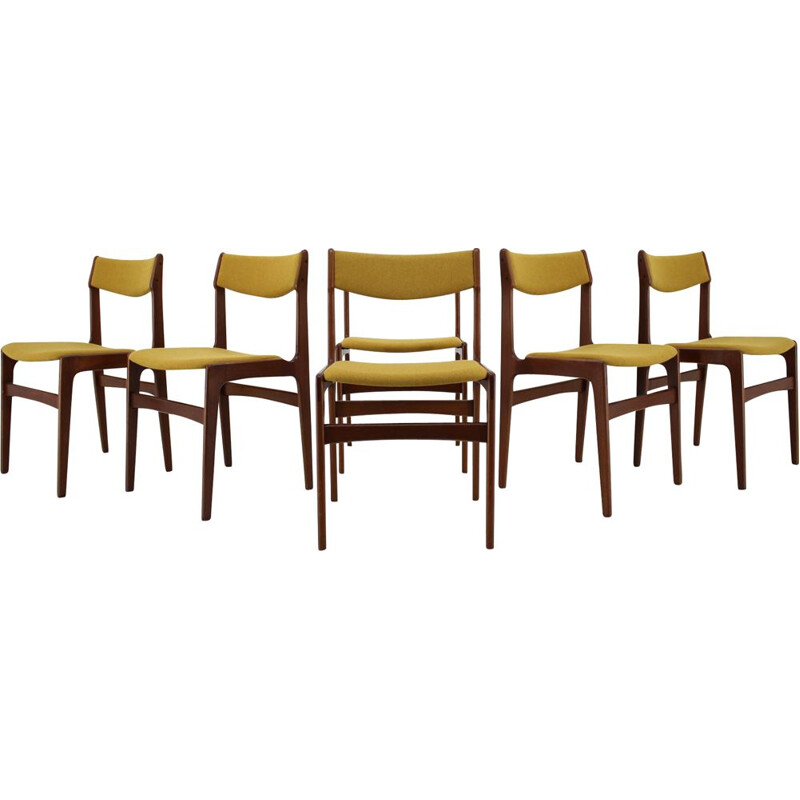 Set of 6 vintage teak dining chairs 1960s 