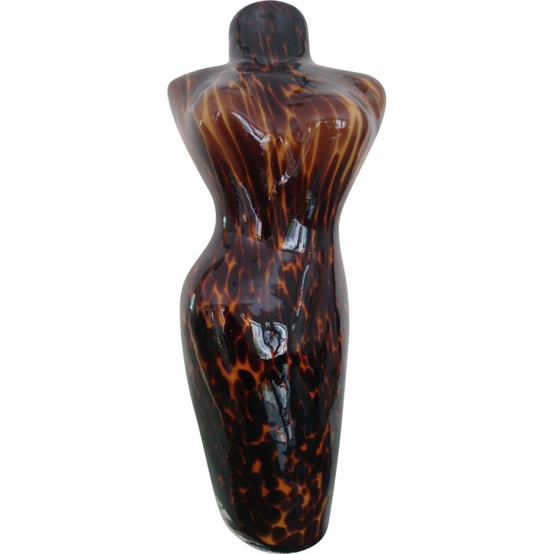 Vintage feminine bust vase in Murano glass 1960