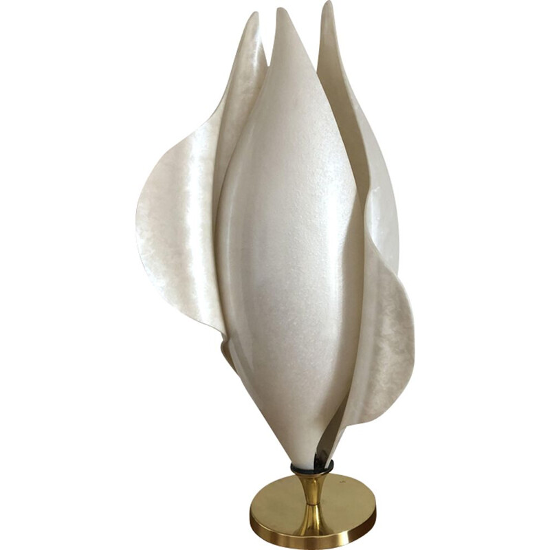 Vintage shell lamp by the maison rougier 1980 