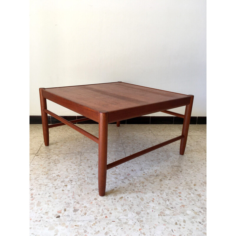 Scandinavian vintage coffee table by Alf Svensson for Bodafors in teak 1960s