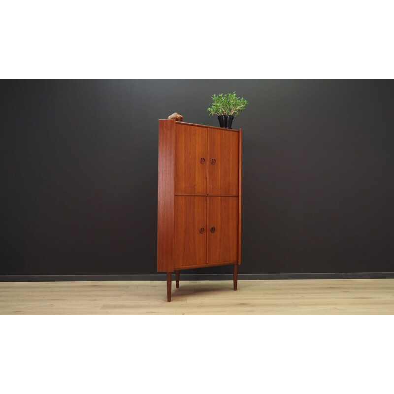 Vintage danish corner cabinet in teakwood 1960s