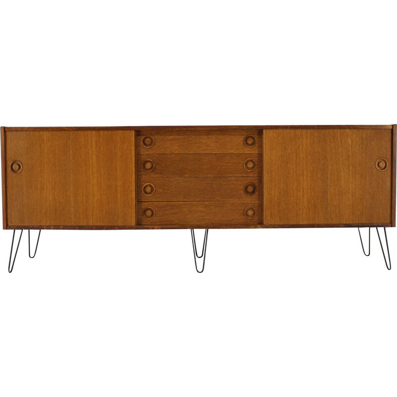 Vintage danish upcycled sideboard in oakwood 1960s