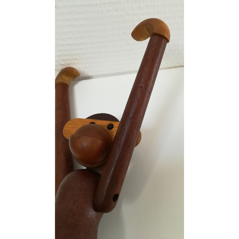 Vintage Kay Bojesen monkey in teakwood 1960