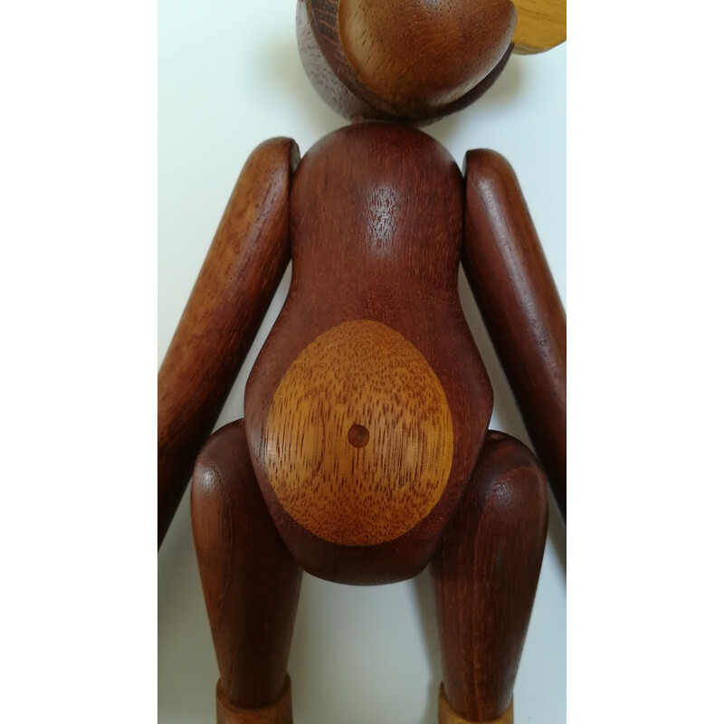 Vintage Kay Bojesen monkey in teakwood 1960