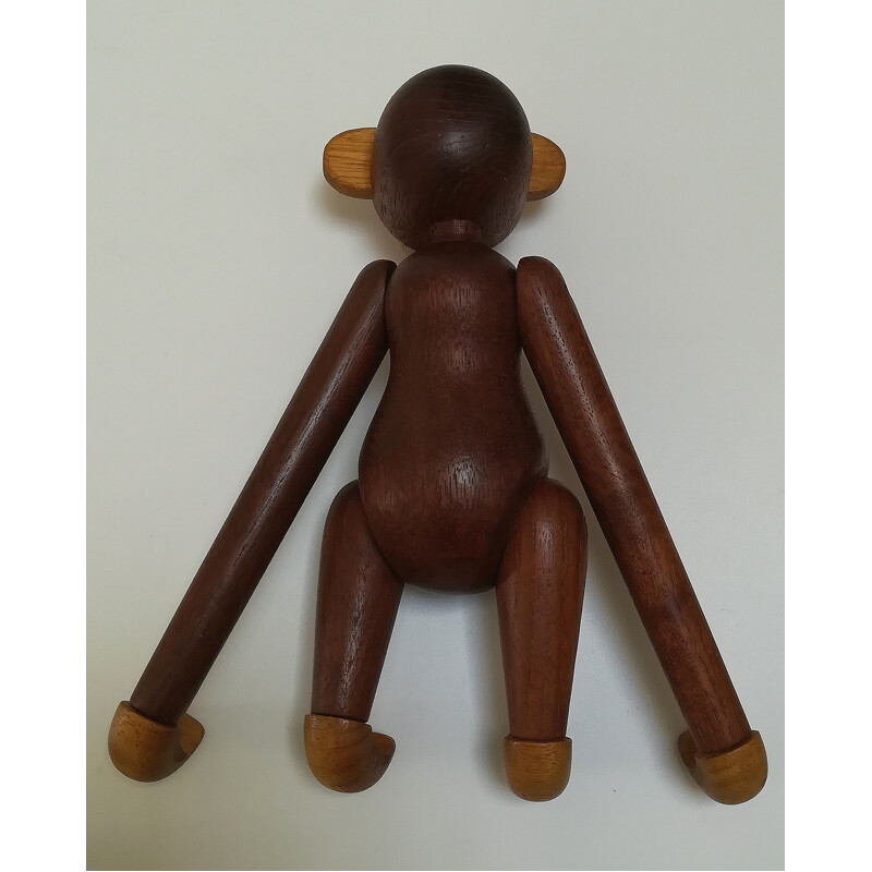 Vintage Kay Bojesen monkey in teakwood 1960