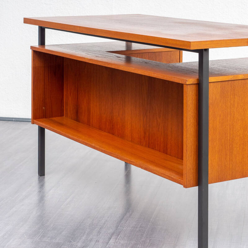 Vintage desk in teak cubical 1960s 